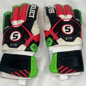 Select 66 Goalkeeper Glove Soccer Anatomical Fit System Adj Latex Straps Size 7